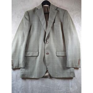 Lauren Ralph Lauren Blazer Jacket Mens 40R Grey Silk Wool Blend Sport Coat *Read